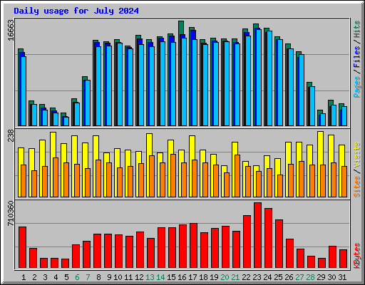 Daily usage for July 2024