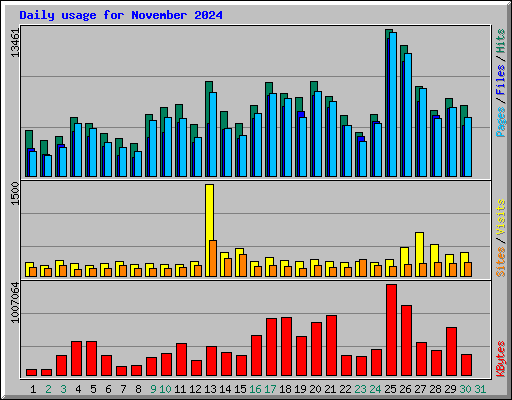 Daily usage for November 2024