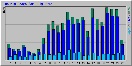 Hourly usage for July 2017