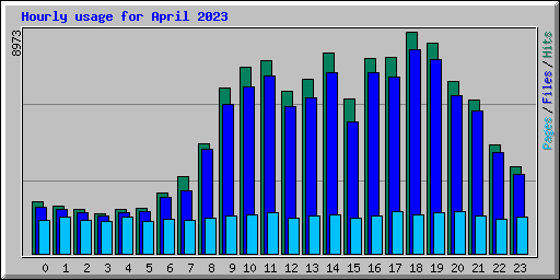 Hourly usage for April 2023