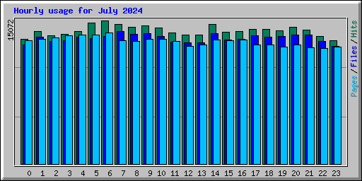 Hourly usage for July 2024